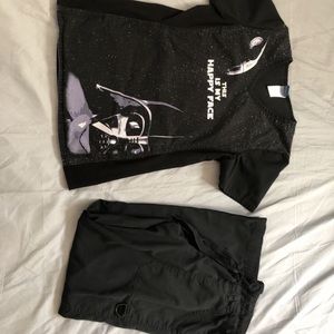 Cherokee Womens Black Scrub Set (Star Wars)